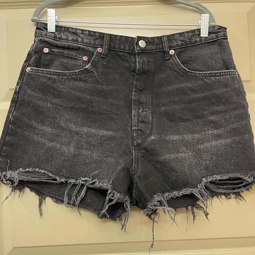 Black Zara Jean shorts